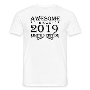 2019 - Year of birth 2019 - Year of birth 2019 - Men's T-Shirt - white - Front - AI Model Male 178 dark (178cm)