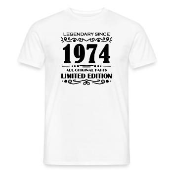 1974 - T-shirt homme - blanc - Devant - AI Model Male 178 dark (178cm)