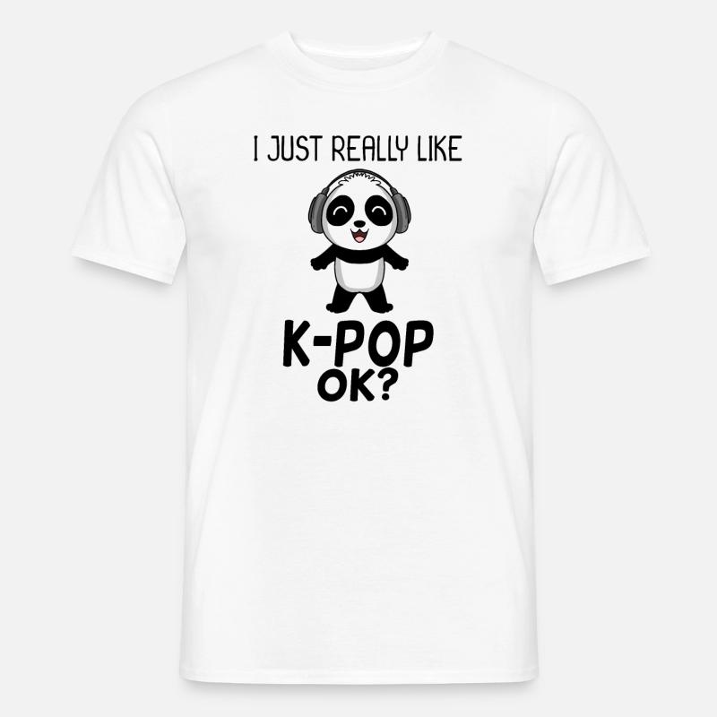 k Pop Spruch Panda - Männer T-Shirt - Weiß