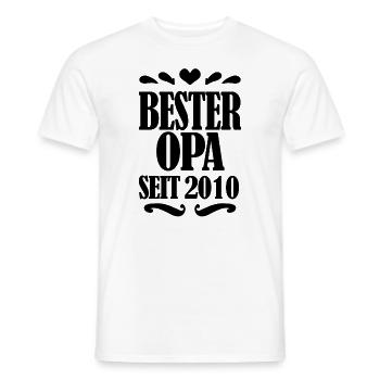 Bester Opa seit 2010 - Geschenk für Opa - Männer T-Shirt - Weiß - Vorne - AI Model Male 178 dark (178cm)