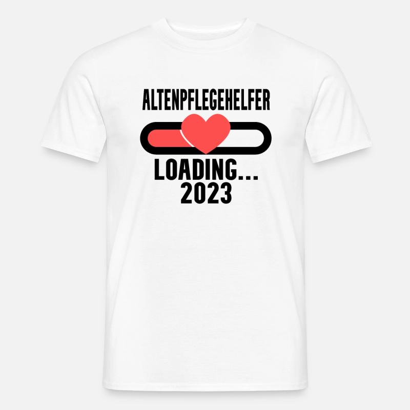 Altenpflegehelfer Beruf Loading 2023 - Männer T-Shirt - Weiß