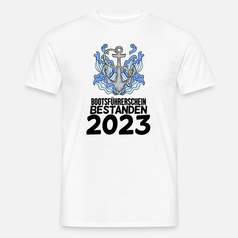 Bootsführerschein 2023 - Männer T-Shirt - Weiß