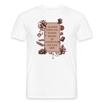 Solange Kakao auf Bäumen wächst ist Schoko Obst - Männer T-Shirt - Weiß - Vorne - AI Model Male 178 dark (178cm)