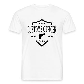 Zoll Zollbeamter Zollbeamtin Polizei Grenz customs - Männer T-Shirt - Weiß - Vorne - AI Model Male 178 dark (178cm)