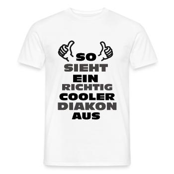 Diakon Geschenk Diakon Shirt Diakon Geschenkidee - Männer T-Shirt - Weiß - Vorne - AI Model Male 178 dark (178cm)
