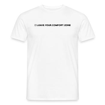 Leave your comfort zone sup logo - Men's T-Shirt - white - Front - AI Model Male 178 dark (178cm)