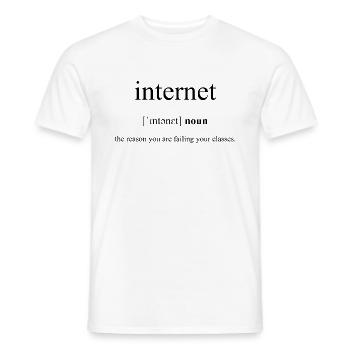 Internet Definition Dictionary - Männer T-Shirt - Weiß - Vorne - AI Model Male 178 dark (178cm)