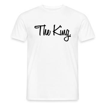 The King - Men's T-Shirt - white - Front - AI Model Male 178 dark (178cm)
