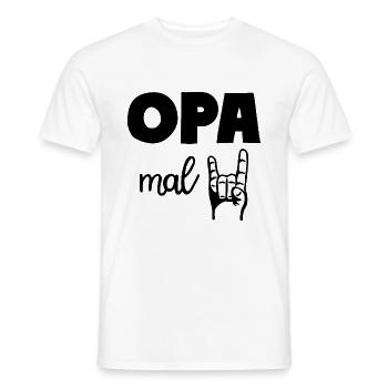 Opa mal Zwei 2 Kinder Rock'n' Roll Großvater - Männer T-Shirt - Weiß - Vorne - AI Model Male 178 dark (178cm)