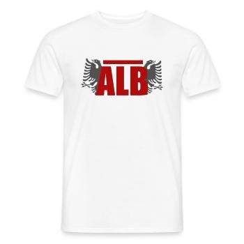 ALB - Albaner - Albanien - Männer T-Shirt - Weiß - Vorne - AI Model Male 178 dark (178cm)