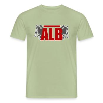 ALB - Albaner - Albanien - Männer T-Shirt - Sage - Vorne - AI Model Male 178 light (178cm)