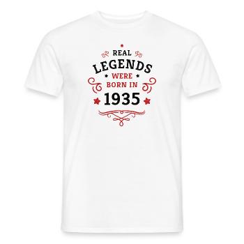 90. Geburtstag Legenden sind Jahrgang 1935 geboren - Männer T-Shirt - Weiß - Vorne - AI Model Male 178 dark (178cm)