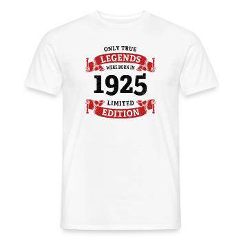 Real legends were born in 1925 100th birthday - Men's T-Shirt - white - Front - AI Model Male 178 dark (178cm)