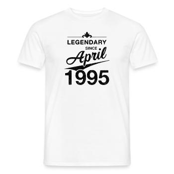 30th Birthday Legendary April 1995 Volume 95 - Men's T-Shirt - white - Front - AI Model Male 178 dark (178cm)
