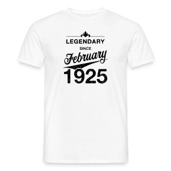 100ème Anniversaire Légendaire Février 1925 Volume 25 - T-shirt homme - blanc - Devant - AI Model Male 178 dark (178cm)
