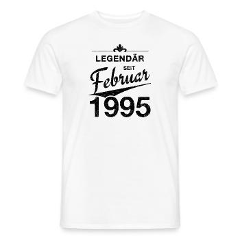 30th Birthday Legendary February 1995 Volume 95 - Men's T-Shirt - white - Front - AI Model Male 178 dark (178cm)
