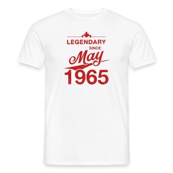 60th Birthday Legendary since May 1965 Volume 65 - Men's T-Shirt - white - Front - AI Model Male 178 dark (178cm)