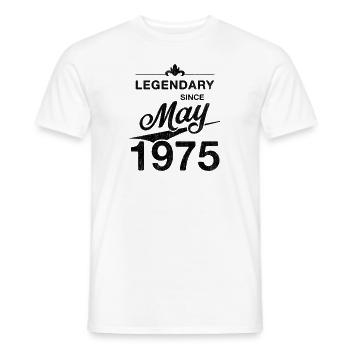 50th Birthday Legendary since May 1975 Volume 75 - Men's T-Shirt - white - Front - AI Model Male 178 dark (178cm)