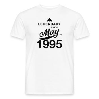 30th Birthday Legendary since May 1995 Born in '95 - Men's T-Shirt - white - Front - AI Model Male 178 dark (178cm)