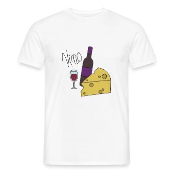 Wein - Männer T-Shirt - Weiß - Vorne - AI Model Male 178 dark (178cm)