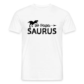 Papa Saurus - père - T-shirt homme - blanc - Devant - AI Model Male 178 dark (178cm)