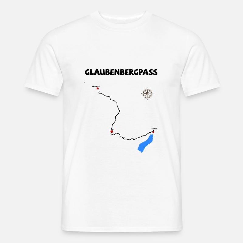 Glaubenbergpass Serpentin Radfahren Schweiz - Männer T-Shirt - Weiß