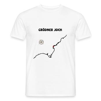 Passo Gardena Gardena Pass - Men's T-Shirt - white - Front - AI Model Male 178 dark (178cm)