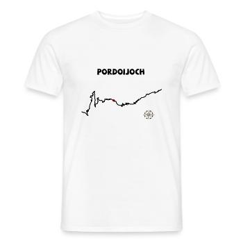 Passo Pordoi Pordoijoch - Männer T-Shirt - Weiß - Vorne - AI Model Male 178 dark (178cm)