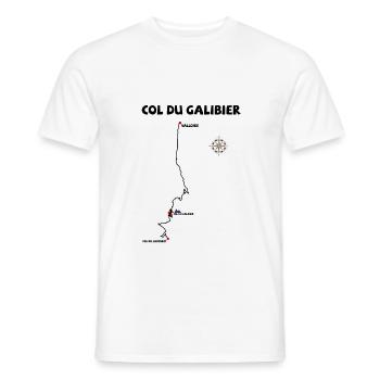 Col du Galibier 2642 m Serpentine in Frankreich - Männer T-Shirt - Weiß - Vorne - AI Model Male 178 dark (178cm)