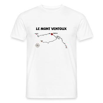Le Mont Ventoux Serpentine France Cycling - Men's T-Shirt - white - Front - AI Model Male 178 dark (178cm)
