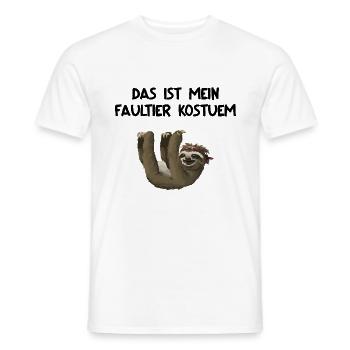 Faultier - Männer T-Shirt - Weiß - Vorne - AI Model Male 178 dark (178cm)