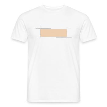 Cadre décoratif. Modèle de bannière / badge nominatif. - T-shirt homme - blanc - Devant - AI Model Male 178 dark (178cm)