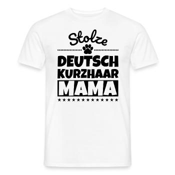 Stolze Deutsch Kurzhaar Mama - Männer T-Shirt - Weiß - Vorne - AI Model Male 178 dark (178cm)
