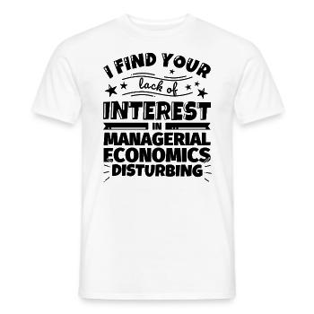 L’économie managériale : un drôle de cadeau - T-shirt homme - blanc - Devant - AI Model Male 178 dark (178cm)