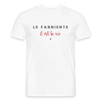 Le farniente c est la vie - T-shirt homme - blanc - Devant - AI Model Male 178 dark (178cm)