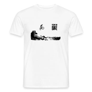 Mountain Bike - Men's T-Shirt - white - Front - AI Model Male 178 dark (178cm)