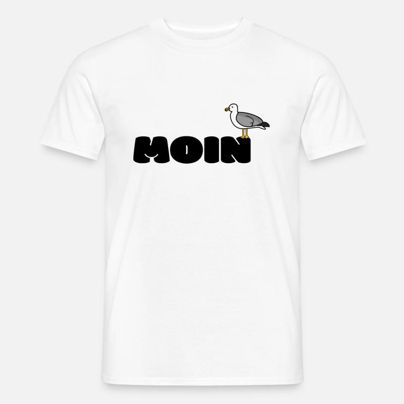 MOIN Möwe - Männer T-Shirt - Weiß
