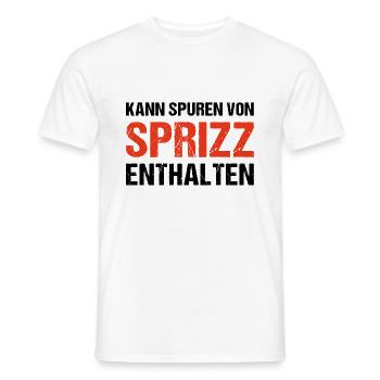 Kann Spuren Von Sprizz Enthalten - Männer T-Shirt - Weiß - Vorne - AI Model Male 178 dark (178cm)