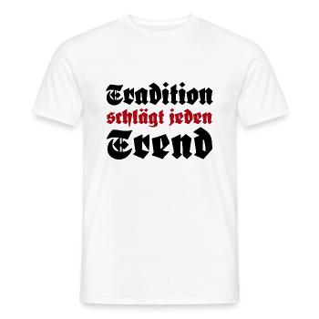 Tradition schlägt jeden Trend - Männer T-Shirt - Weiß - Vorne - AI Model Male 178 dark (178cm)