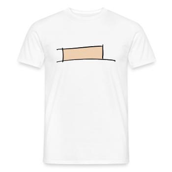 Cadre décoratif. Modèle de bannière / badge nominatif. - T-shirt homme - blanc - Devant - AI Model Male 178 dark (178cm)