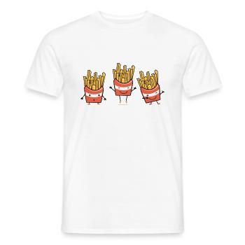 frites Cadeau à personnaliser - T-shirt homme - blanc - Devant - AI Model Male 178 dark (178cm)
