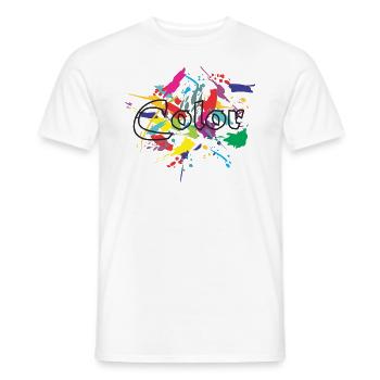 Icône de couleur - T-shirt homme - blanc - Devant - AI Model Male 178 dark (178cm)