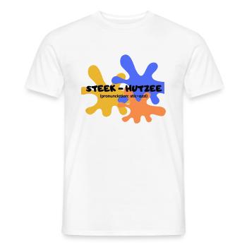 Steek-hutzee - T-shirt homme - blanc - Devant - AI Model Male 178 dark (178cm)