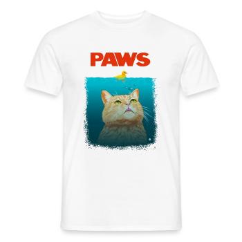 Shark Cat - Men's T-Shirt - white - Front - AI Model Male 178 dark (178cm)