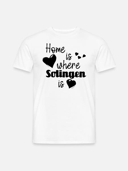 Zuhause in Solingen - Home is where Solingen is - Männer T-Shirt - Weiß