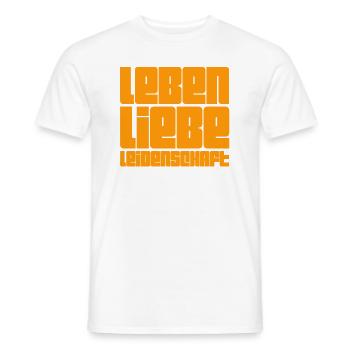 ein leidenschaftliches Leben - Männer T-Shirt - Weiß - Vorne - AI Model Male 178 dark (178cm)