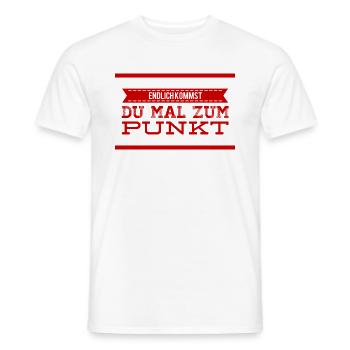 du redest zuviel - Männer T-Shirt - Weiß - Vorne - AI Model Male 178 dark (178cm)