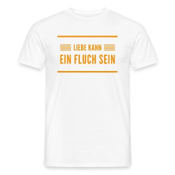 Liebe kann ein Fluch sein - Männer T-Shirt - Weiß - Vorne - AI Model Male 178 dark (178cm)