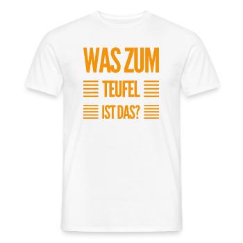 was ist das? - Männer T-Shirt - Weiß - Vorne - AI Model Male 178 dark (178cm)