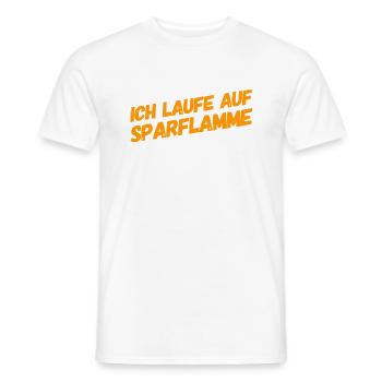 ich laufe auf Sparflamme - Männer T-Shirt - Weiß - Vorne - AI Model Male 178 dark (178cm)